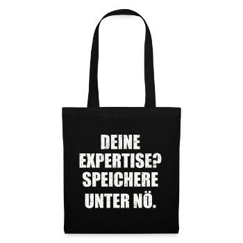 Sarkastischer Spruch - Stoffbeutel - Schwarz - Vorne