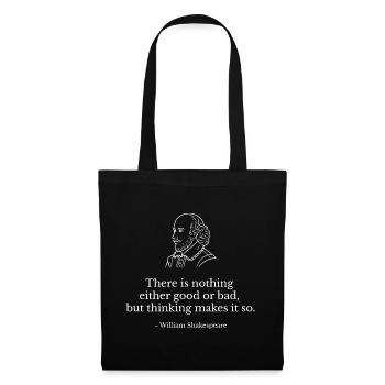 Shakespeare-Zitat-T-Shirt - Stoffbeutel - Schwarz - Vorne