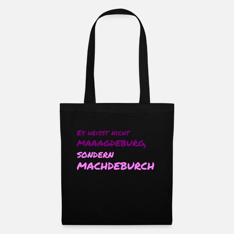 Magdeburg / Elbe / Sachsen-Anhalt / Geschenk - Stoffbeutel - Schwarz
