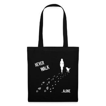 FEMME & DOG never walk alone - Sac en tissu - noir - Devant