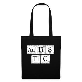 Tableau Périodique AuTiSTiC Nerd Geek - Sac en tissu - noir - Devant