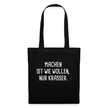 Faire c'est comme vouloir, seulement de façon flagrante! - Sac en tissu - noir - Devant