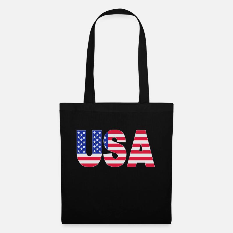 USA - Stoffbeutel - Schwarz