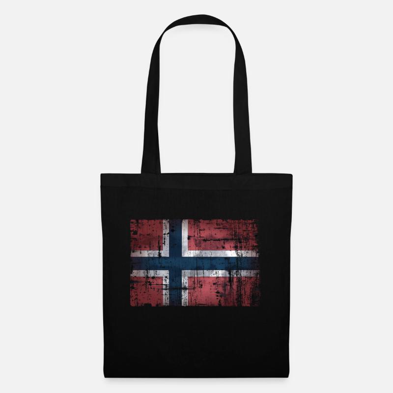 Norwegen - Stoffbeutel - Schwarz