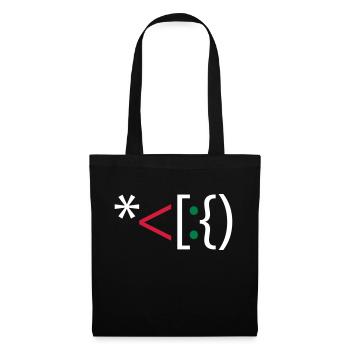 Ordinateur Santa Noël Emoticon Bart Christmas - Sac en tissu - noir - Devant