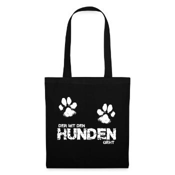 Il va avec les chiens 3 - Sac en tissu - noir - Devant