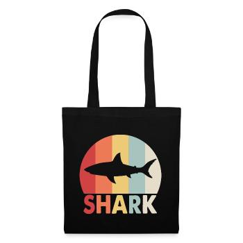 requin - Sac en tissu - noir - Devant