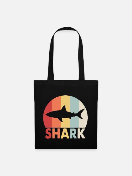 requin - Sac en tissu - noir
