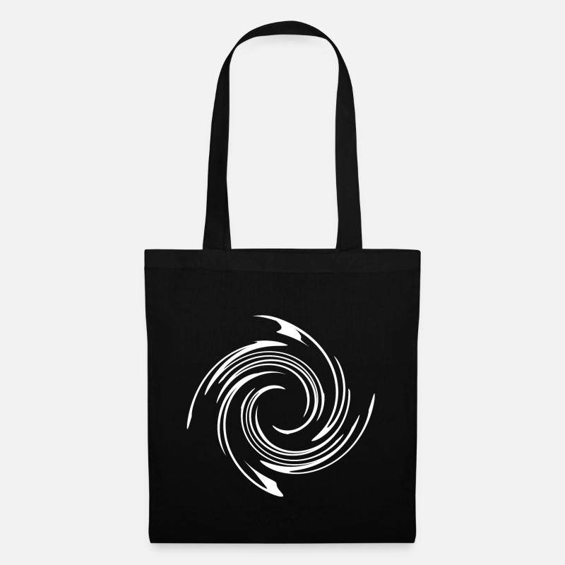Swirl spiral squiggle pattern shirt gift idea - Tote Bag - black