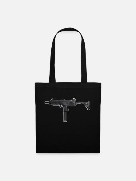 Uzi Maschinenpistole - Stoffbeutel - Schwarz