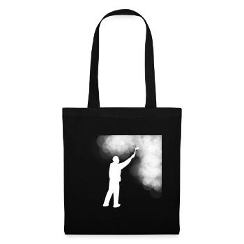 Un peintre de couleur blanche - Sac en tissu - noir - Devant