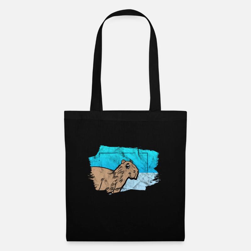 Cute capybara - Tote Bag - black