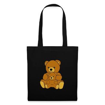 Teddy-Bär mit Kind - Sac en tissu - noir - Devant