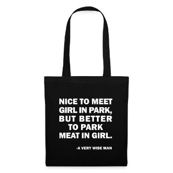 Meat In Girl Funny Saying Suggestively Funny - Tote Bag - black - Front