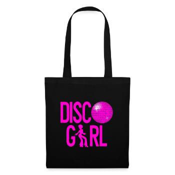 Disco Girl Celebrating Pink Party Disco Ball - Tote Bag - black - Front