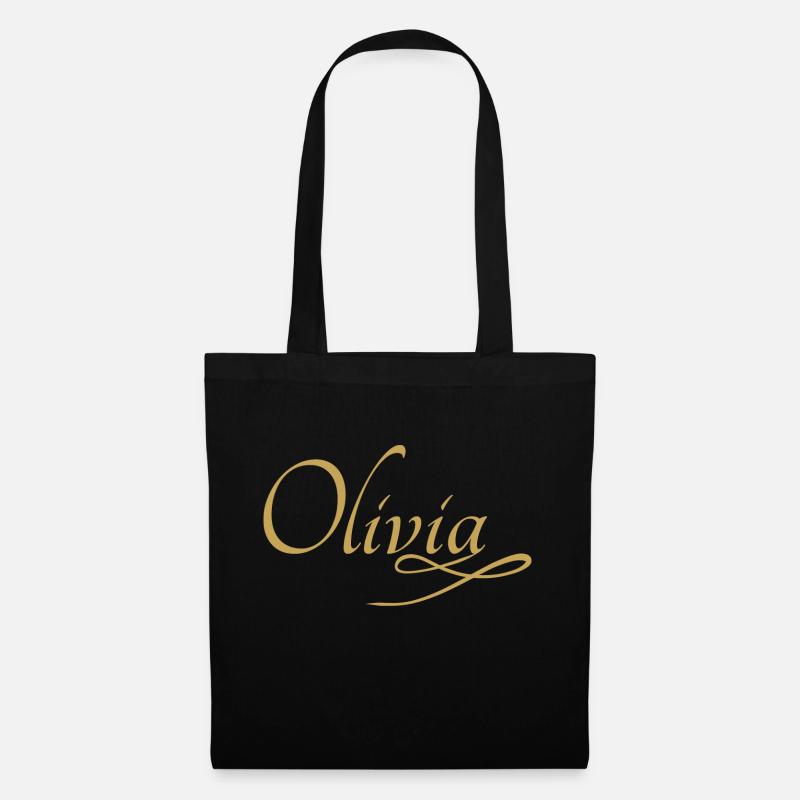 Vorname Olivia - Stoffbeutel - Schwarz