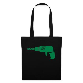 bohrmaschine_001 - Sac en tissu - noir - Devant