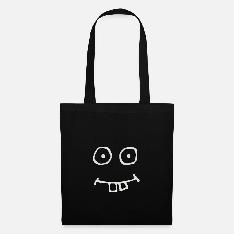 Witziger Emoji, Comic - Stoffbeutel - Schwarz