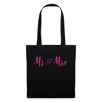 mr_mrs_heart - Sac en tissu - noir - Devant