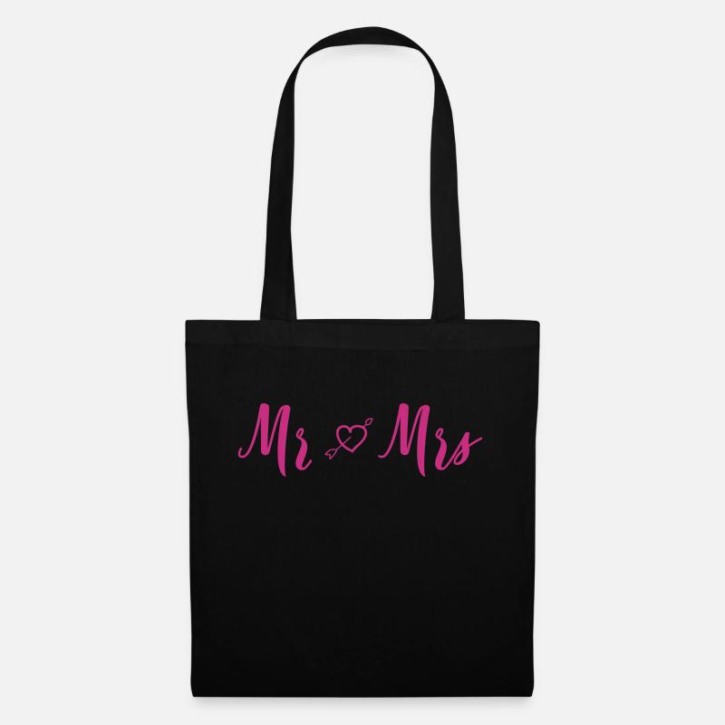 mr_mrs_heart - Sac en tissu - noir