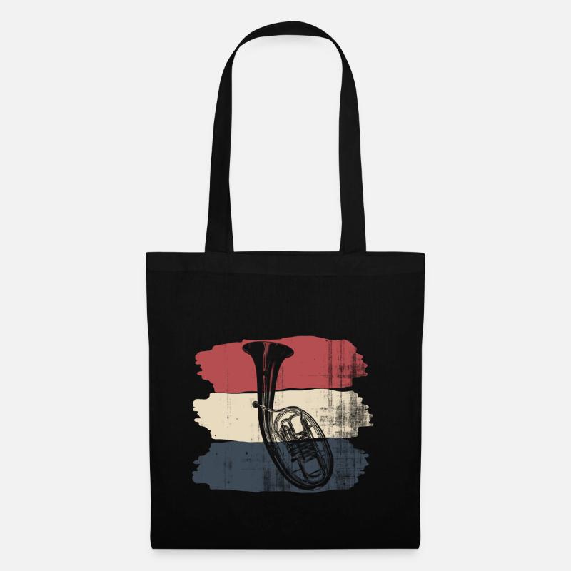tenor horn - Tote Bag - black
