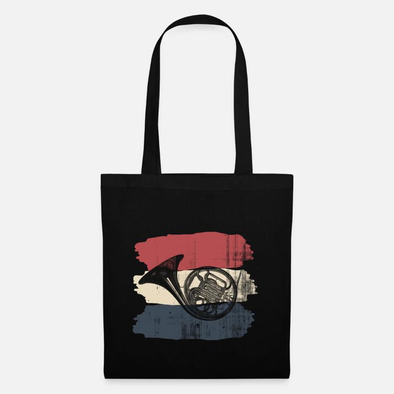 Cor français rétro - Sac en tissu - noir