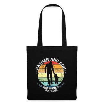 Père et fils meilleurs amis pour toujours - Sac en tissu - noir - Devant