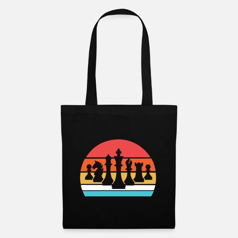 Échecs du roi - Sac en tissu - noir