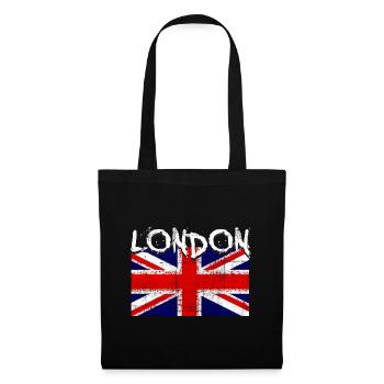 london england - Stoffbeutel - Schwarz - Vorne