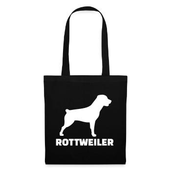 Rottweiler - Sac en tissu - noir - Devant