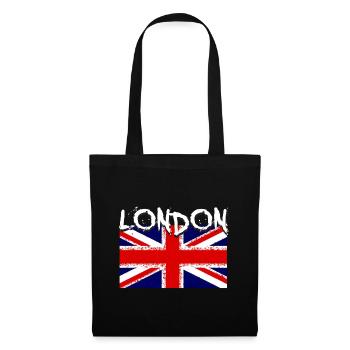 london - Stoffbeutel - Schwarz - Vorne