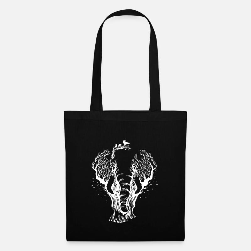 elephant - Tote Bag - black