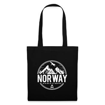 norway norwegen geschenk - Stoffbeutel - Schwarz - Vorne
