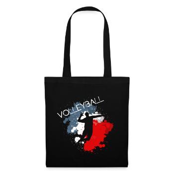 volley-ball, volley-ball - Sac en tissu - noir - Devant