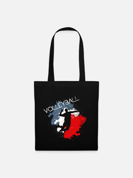 volley-ball, volley-ball - Sac en tissu - noir
