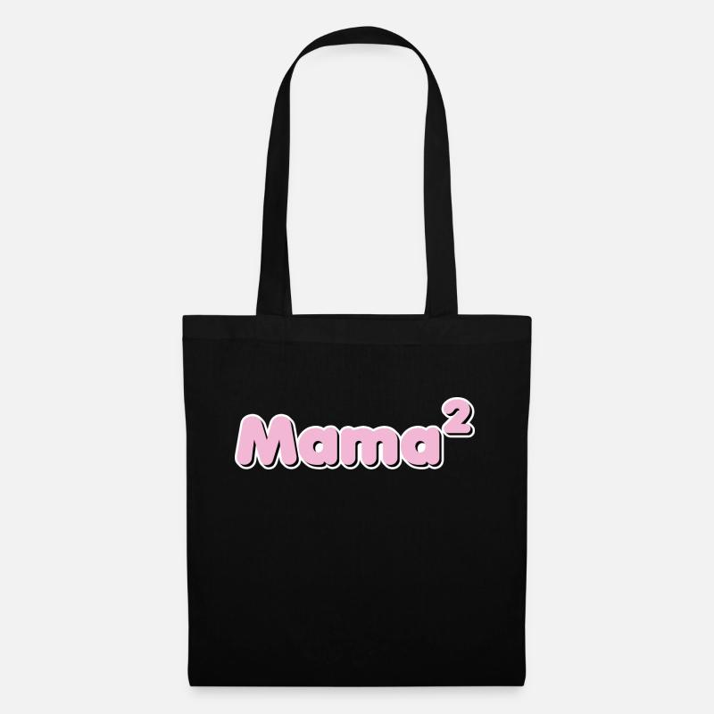 Mama hoch 2 - Stoffbeutel - Schwarz