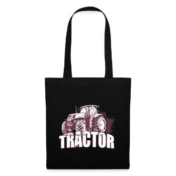 Traktor - Stoffbeutel - Schwarz - Vorne