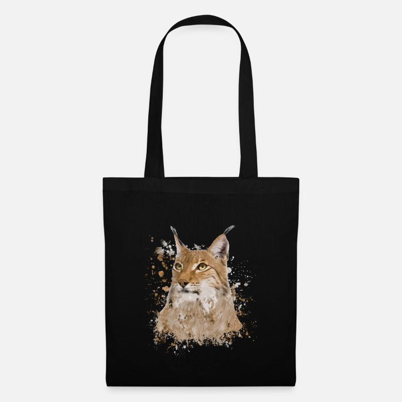 luchs - Stoffbeutel - Schwarz