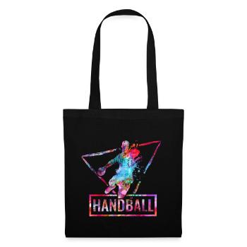 handball handballer geschenk - Stoffbeutel - Schwarz - Vorne