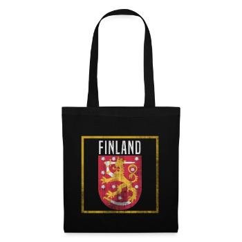 Finnland - Stoffbeutel - Schwarz - Vorne
