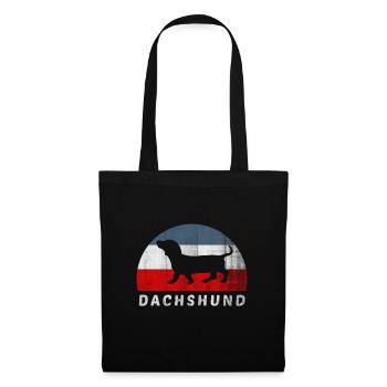 Dackel - Stoffbeutel - Schwarz - Vorne