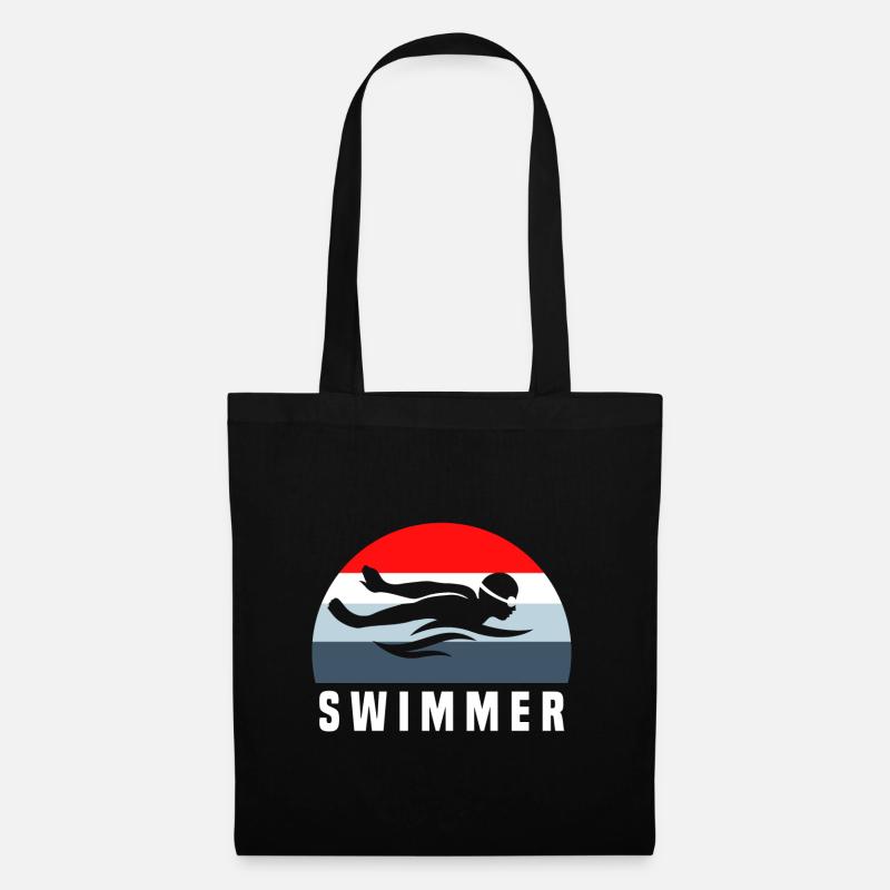 Schwimmer - Stoffbeutel - Schwarz