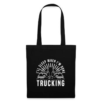 un camion - Sac en tissu - noir - Devant