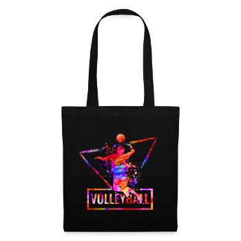 volley-ball - Sac en tissu - noir - Devant
