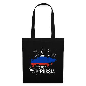 Russland - Stoffbeutel - Schwarz - Vorne