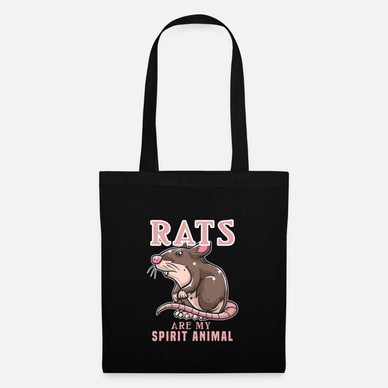 Ratten - Stoffbeutel - Schwarz