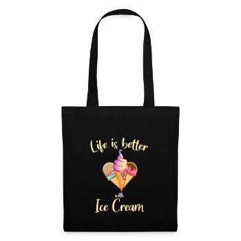 Ice cream - Tote Bag - black - Front
