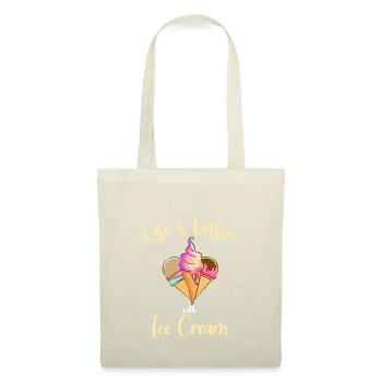 Crème glacée - Sac en tissu - nature - Devant