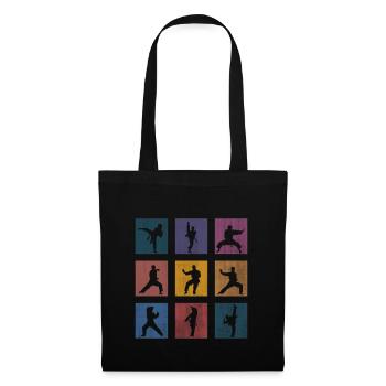 karaté - Sac en tissu - noir - Devant