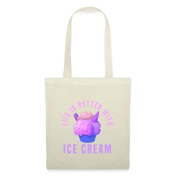 Crème glacée - Sac en tissu - nature - Devant